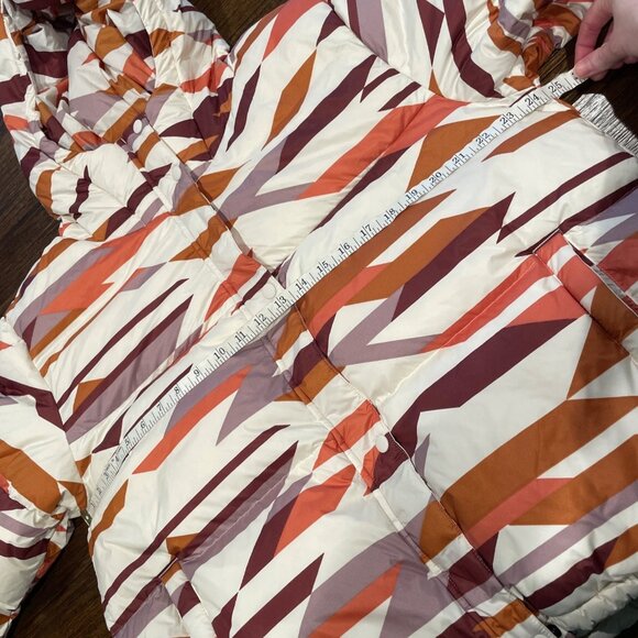 NWT Prana Women's Sz XL Hellebore Jacket Rose Hips Down Puffer Coat Hooded Geo - Picture 5 of 12